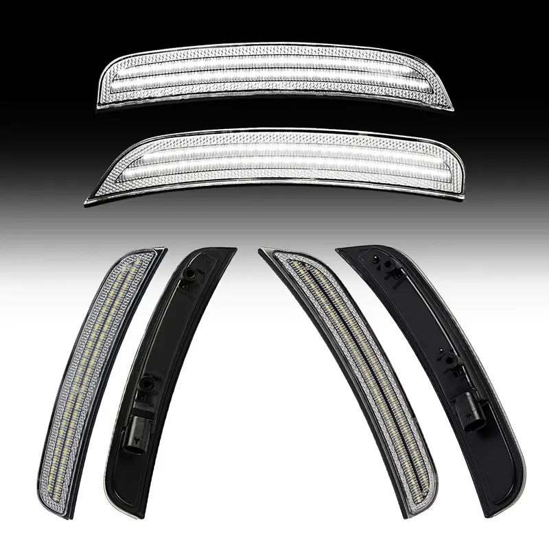 2015–2024 Dodge Charger Clear White Led Side Markers Set 2