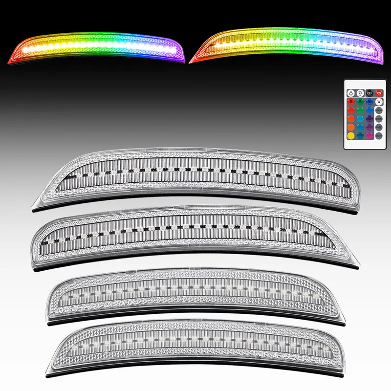 2015-2024 Dodge Charger Rgb Clear Led Side Markers 2