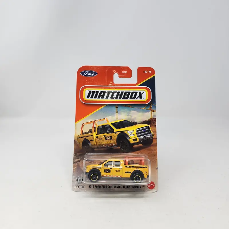 2015 Ford F150 Contractor Truck #18 * Yellow * 2026 Matchbox Basic Mainline Case C & B 1