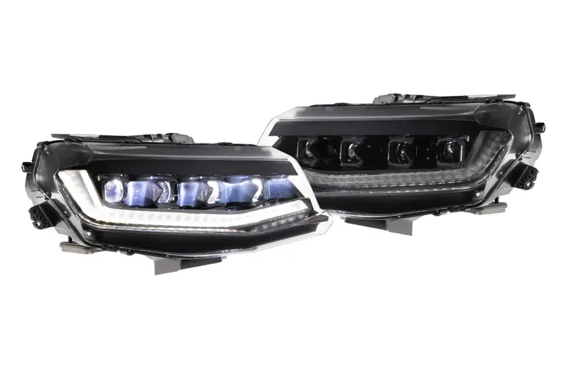 2016-2018 Chevy Camaro Fish Eye Projector Headlights – Amber Sequential Turn Signals, Led Drl 1