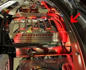2016-2020 Camaro - Wiper Cowl Trim W/Optional Led Illumination | Stainless Steel, Choose Finish & Led Color 1