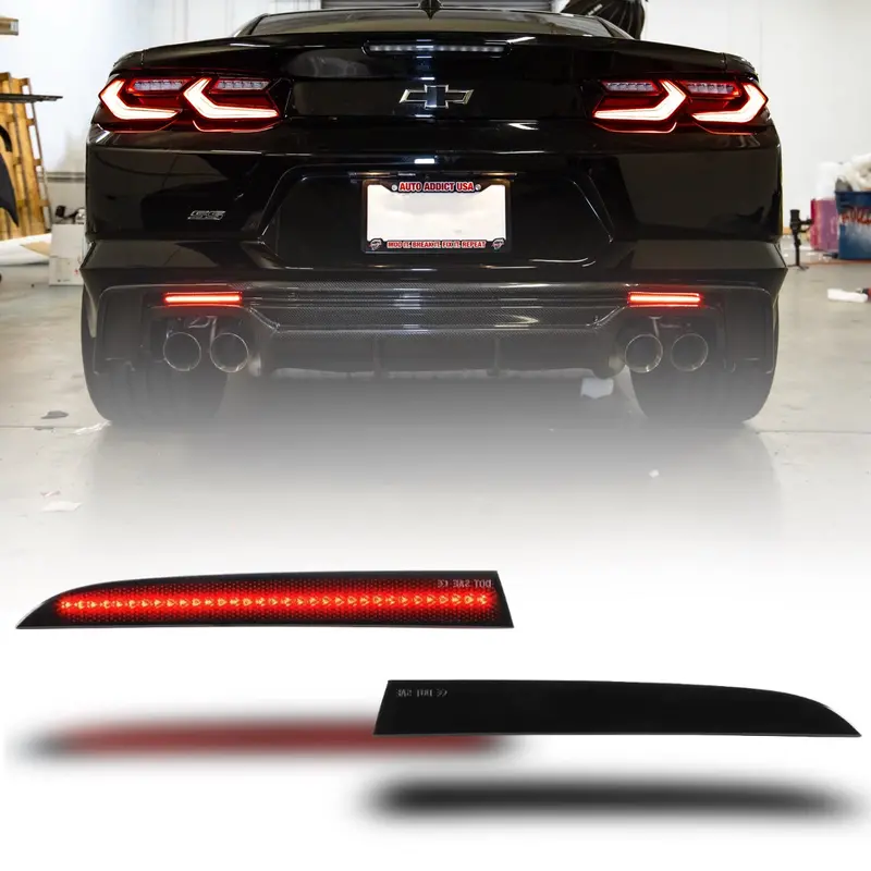 2016-2025 Chevy Camaro Diffuser Smoke Led Rear Reflectors (Pair) 1