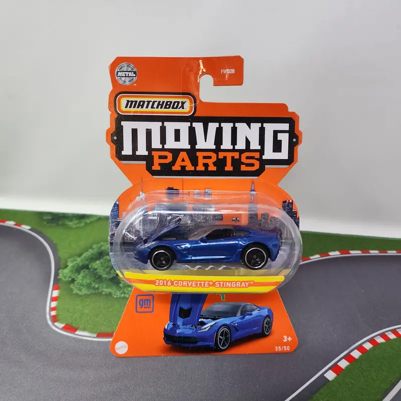 2016 Chevy Corvette Stingray * Blue * Matchbox Moving Parts 1