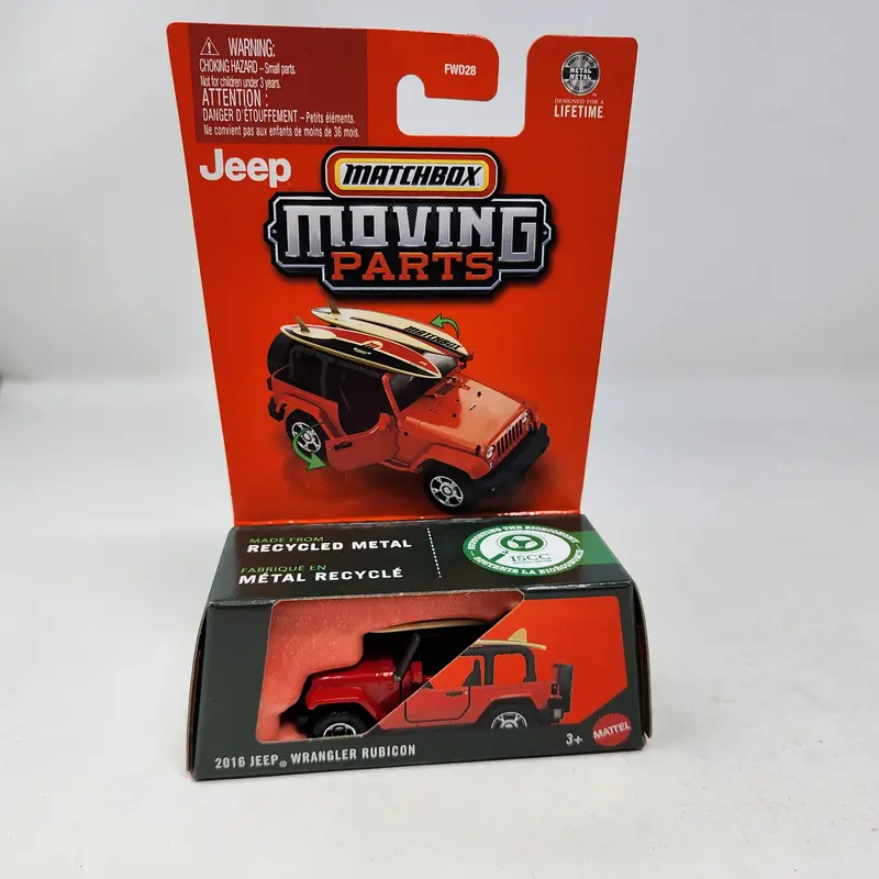 2016 Jeep Wrangler Rubicon * Red * 2026 Matchbox Moving Parts Case J 1