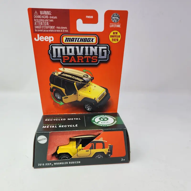 2016 Jeep Wrangler Rubicon * Yellow * 2025 Matchbox Moving Parts Case C 1