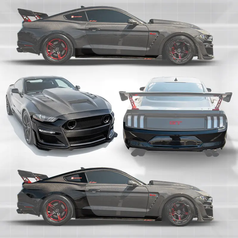 2018-2023 Mustang S550 Gt/Ecoboost Track Package Carbon Fiber 13Pcs Kit Combo 1