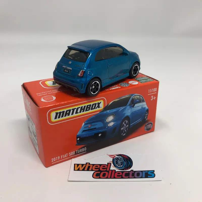 2019 Fiat 500 Turbo * 2022 Matchbox Power Grabs Case C Release 2