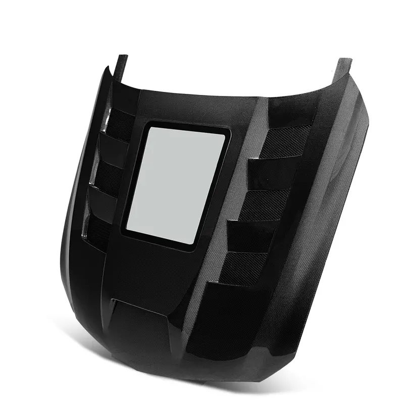 2020-2026 Cadillac Ct5 / V-Blackwing Type-Terminator W/Glass Double Sided Carbon Fiber Hood, Top Gloss, Bottom Matte 2