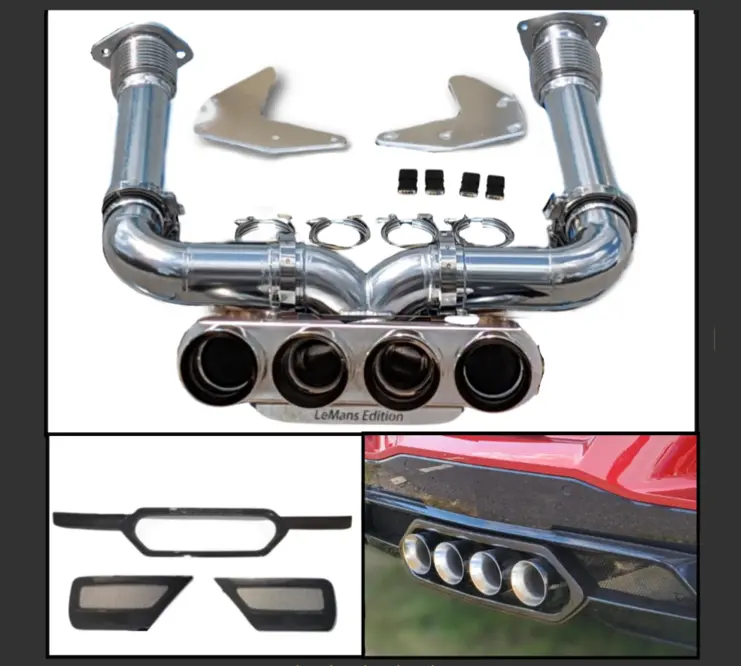 2020-2026 Lemans Edition C8 Corvette Stingray, E-Ray Or Z06 Valve Or Non-Valve Catback Center Exhaust 1