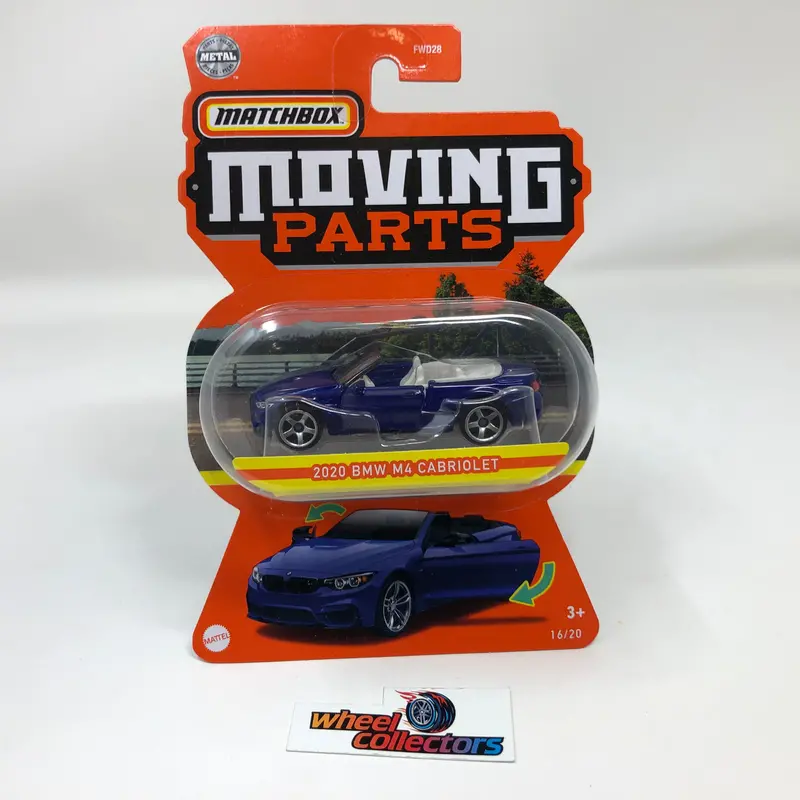 2020 Bmw M4 Cabriolet * Blue * Matchbox Moving Parts 1