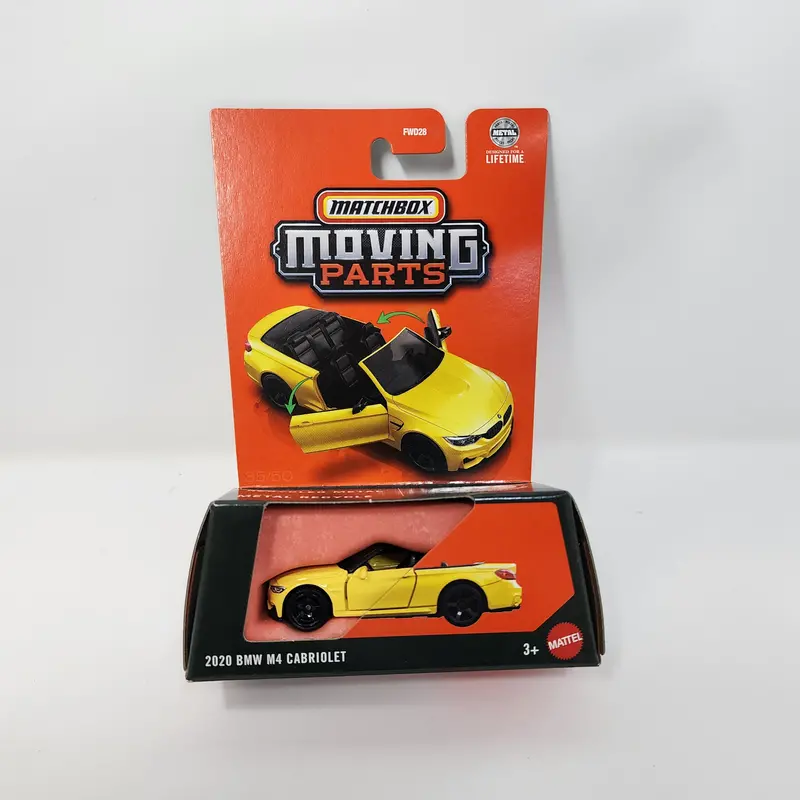 2020 Bmw M4 Cabriolet * Yellow * 2025 Matchbox Moving Parts Case F 1
