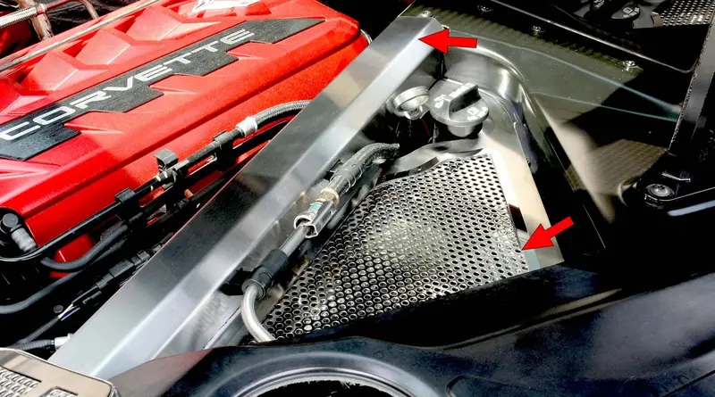 2020+ C8 Corvette Coupe - Perforated Header Guard Cover Kit W/Rear Crossmember Covers | Choose Finish 2