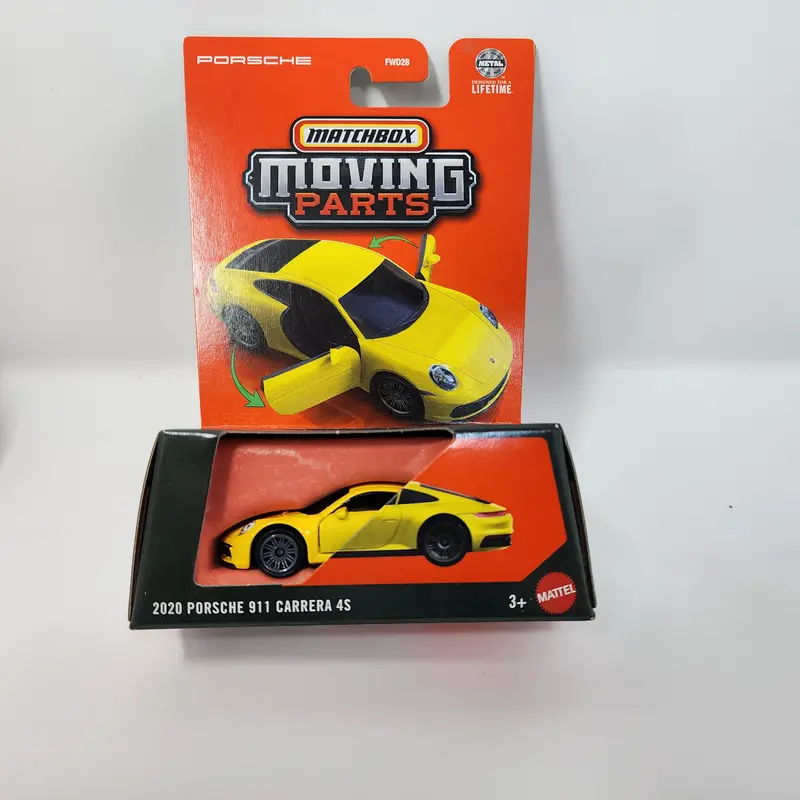 2020 Porsche 911 Carrera 4S * Yellow * 2025 Matchbox Moving Parts Case F 1