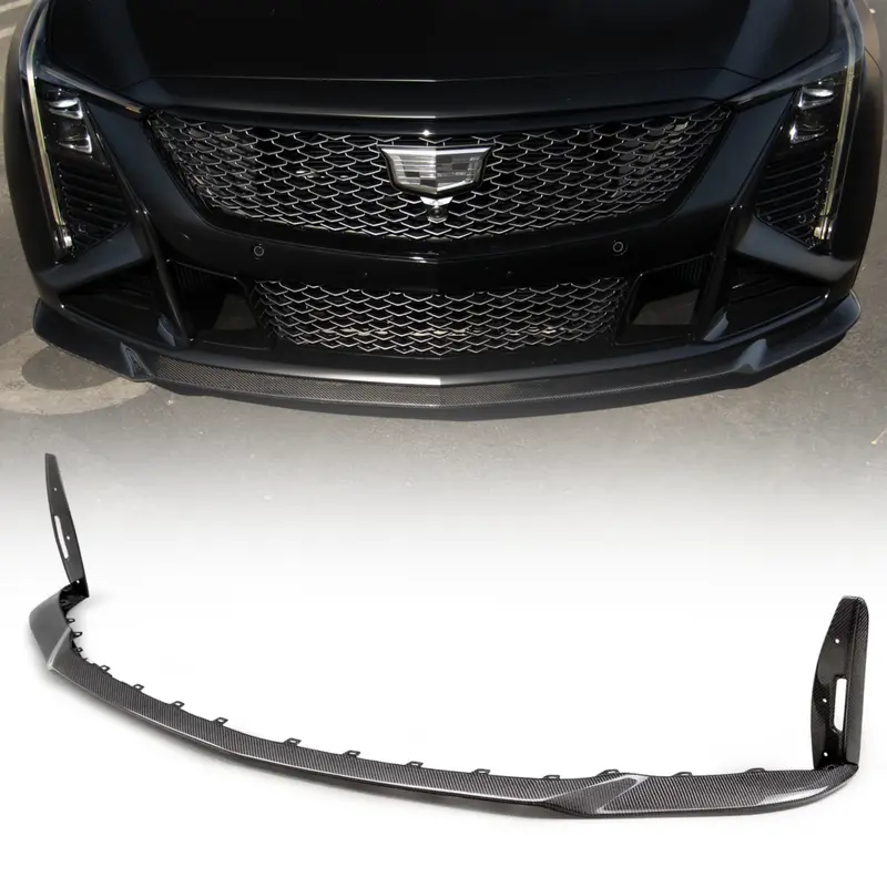 2022-2026 Cadillac Ct5-V Blackwing Gloss Carbon Fiber Front Chin Splitter 1