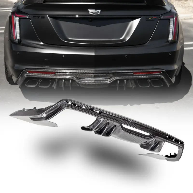 2022-2026 Cadillac Ct5-V Blackwing Type-St Carbon Fiber Rear Diffuser 1