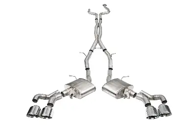 2022+ 3.0 Inch Cat Back Exhaust System Twin 4.5 Inch Tips For Cadillac Ct5 V Blackwing 1