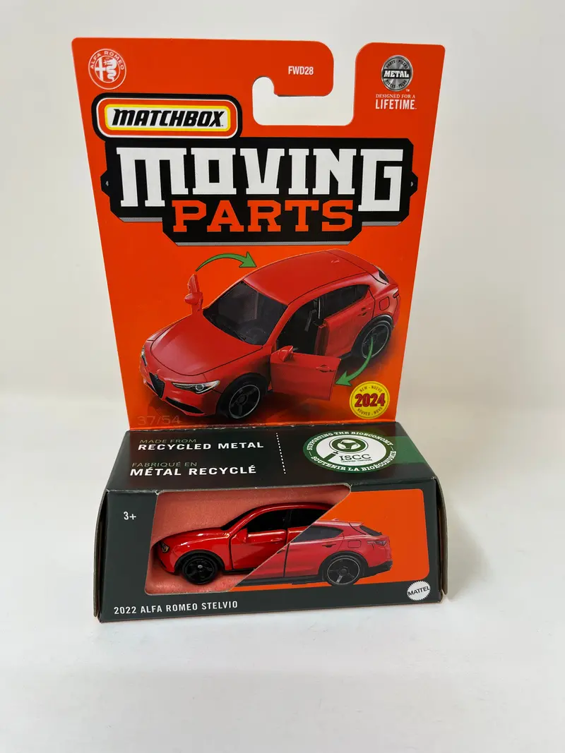 2022 Alfa Romeo Stelvio * Red * 2024 Matchbox Moving Parts Case L 1