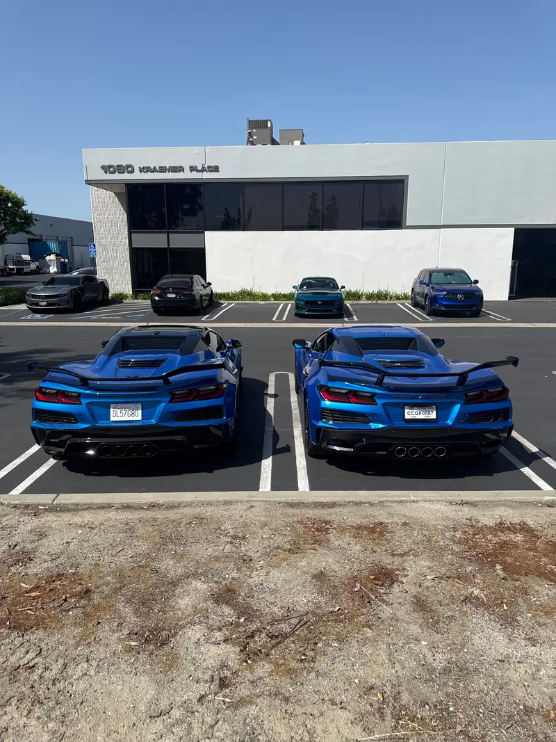 2023-2026 C8 Corvette Z06 Gloss Carbon Fiber Z07 Wing Riser (Pair) 2