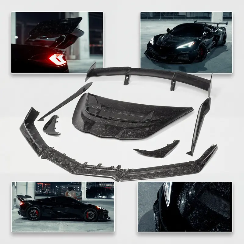 2023-2026 Corvette C8 Quiet Racing Zr1 Ztk Forged Carbon Fiber Aero Kit Z06/E-Ray 1