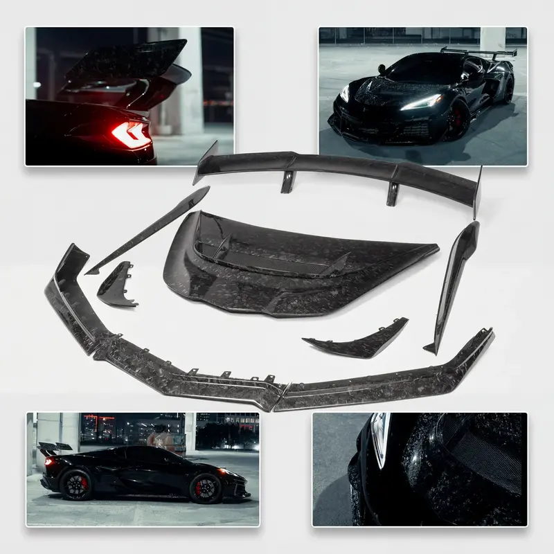 2023-2026 Corvette C8 Quiet Racing Zr1 Ztk Forged Carbon Fiber Aero Kit Z06/E-Ray 1