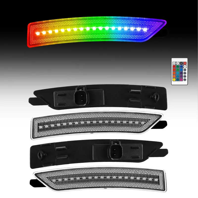 2024-2026 Ford Mustang S650 Rgb Clear Led Side Markers 2