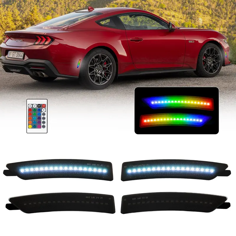 2024-2026 Ford Mustang S650 Rgb Smoke Led Side Markers 1