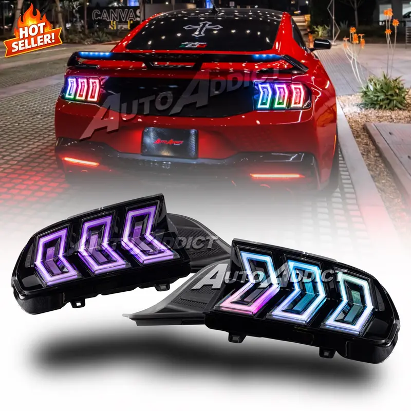 2024-2026 Mustang S650 Heritage-X™ Rgb Taillights Amber Turn Signal Sequential W/ Animation 1