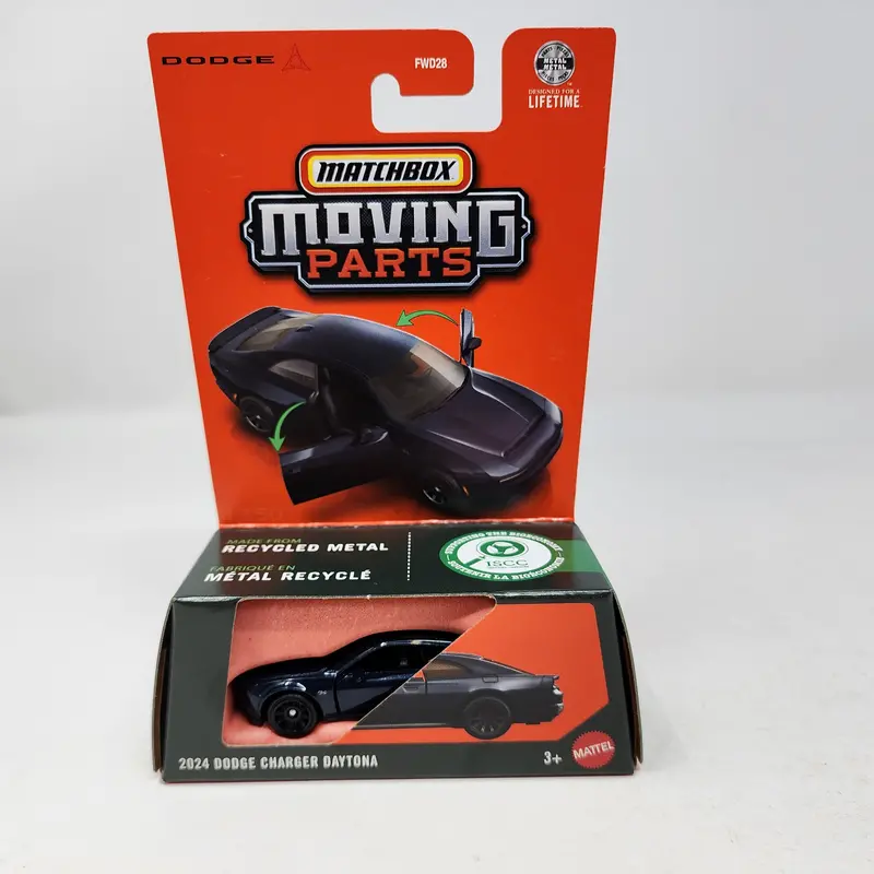 2024 Dodge Charger Daytona * Dark Blue * 2026 Matchbox Moving Parts Case J 1