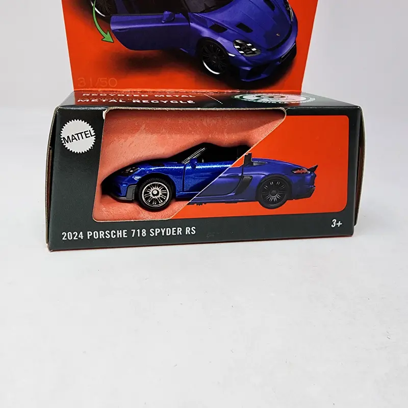 2024 Porsche 718 Spyder Rs* Blue * 2025 Matchbox Moving Parts Case E 2