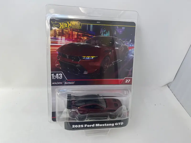 2025 Ford Mustang Gtd * Burgundy * 2025 Hot Wheels 1:43 Scale Series Case J 1