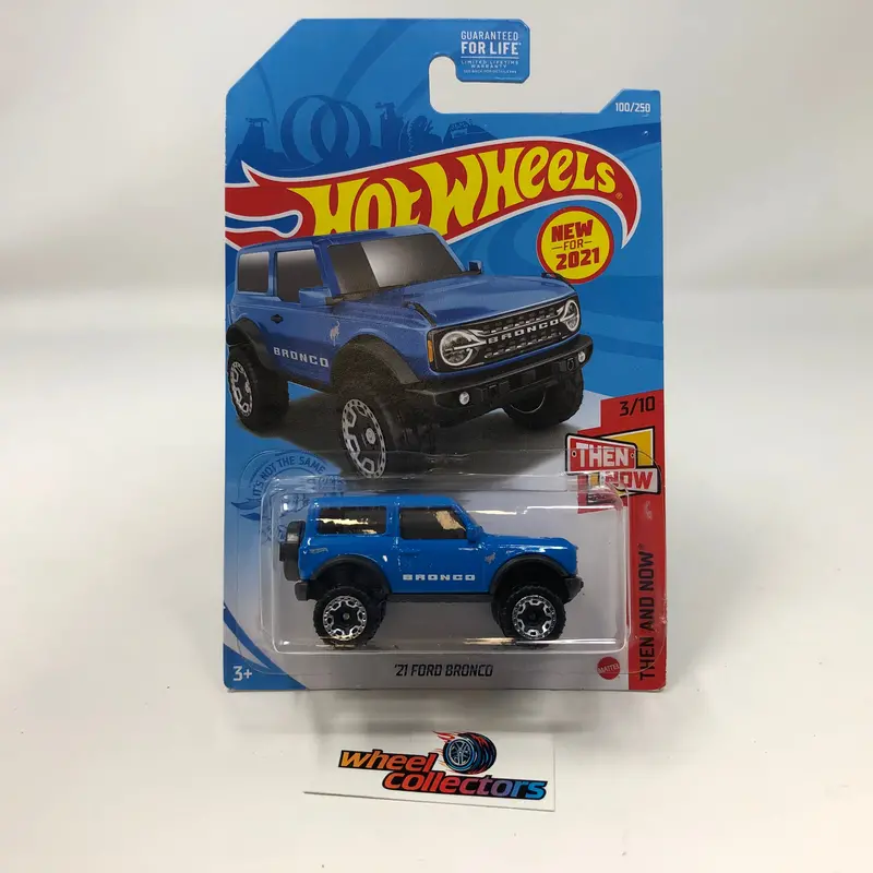 '21 Ford Bronco #100 * Blue * 2021 Hot Wheels 1