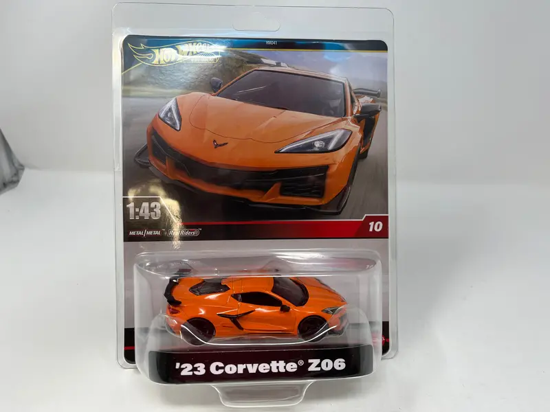 '23 Corvette Z06 #10 * Orange * 2024 Hot Wheels 1:43 Scale Series 1