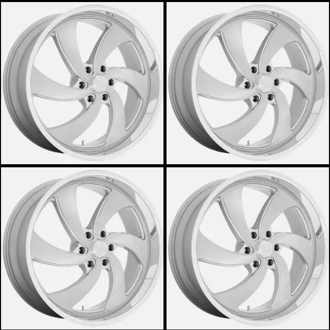24X9 Silver Wheels Us Mags U134 Desperado 6X135 25 (Set Of 4) 87.1 New 1