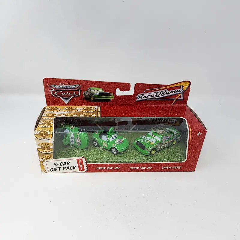 3-Car Gift Pack Race O Rama Chick Hicks & Pit Crew * Disney Pixar Cars 1