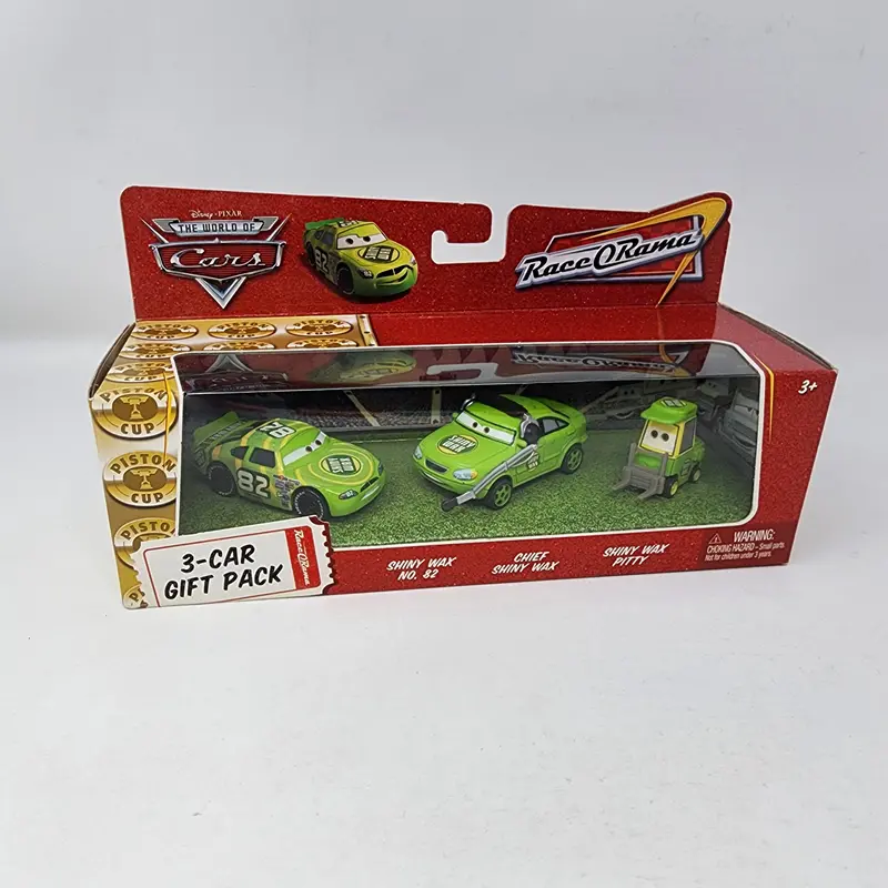 3-Car Gift Pack Race O Rama Shiny Wax & Pit Crew * Disney Pixar Cars New In Box 1