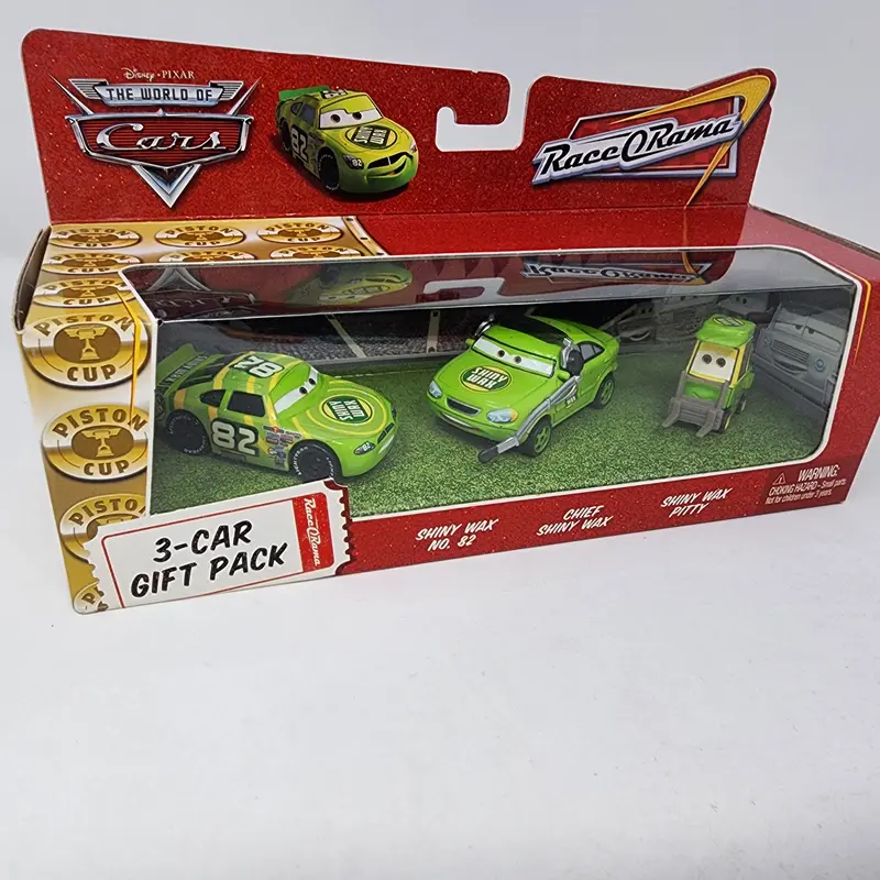 3-Car Gift Pack Race O Rama Shiny Wax & Pit Crew * Disney Pixar Cars New In Box 2