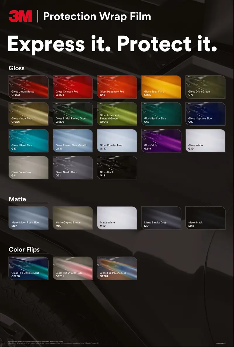 3M Pwf Colour Series - Ppf Wrap Vinyl 1