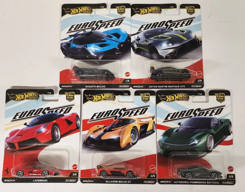 5 Car Set * 2025 Hot Wheels Car Culture Euro Speed * Case L 1