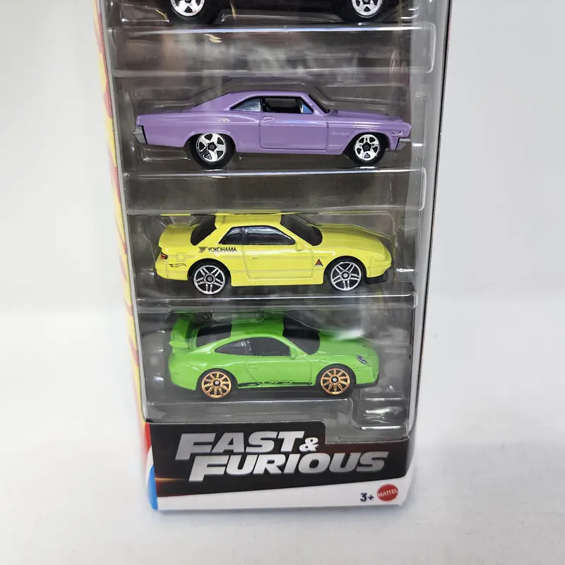 5 Pack * 2025 Hot Wheels Fast & Furious W/ Silvia, Porsche Gt3, Impala 2