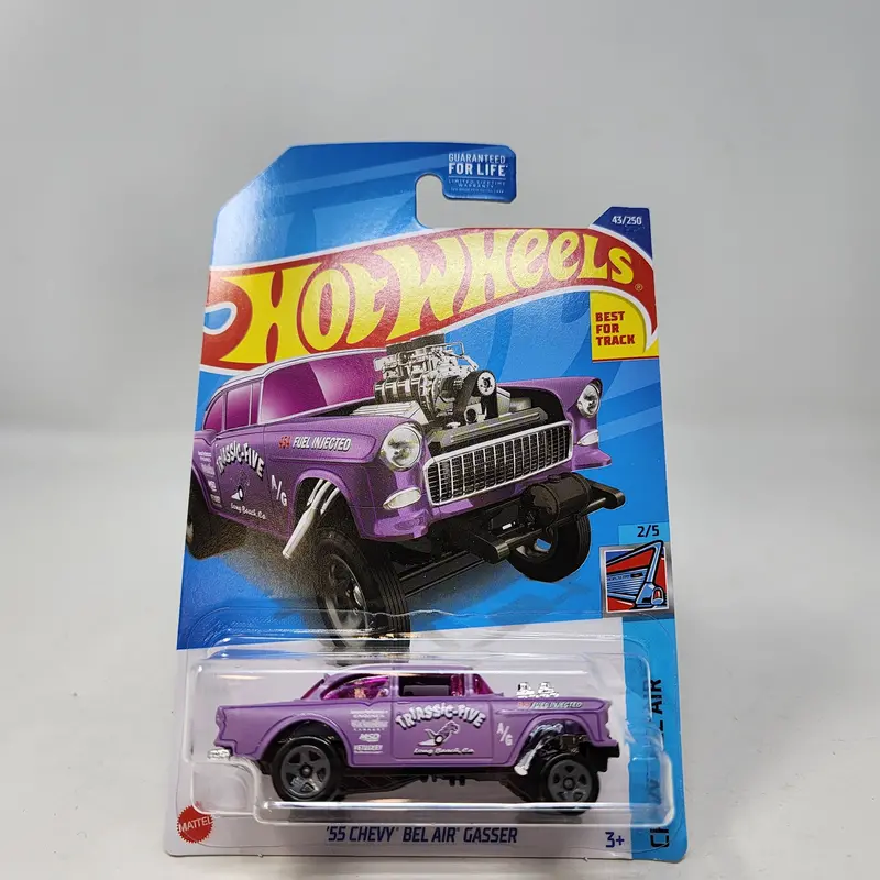 '55 Chevy Bel Air Gasser #43 * Purple * 2022 Hot Wheels Basic 1