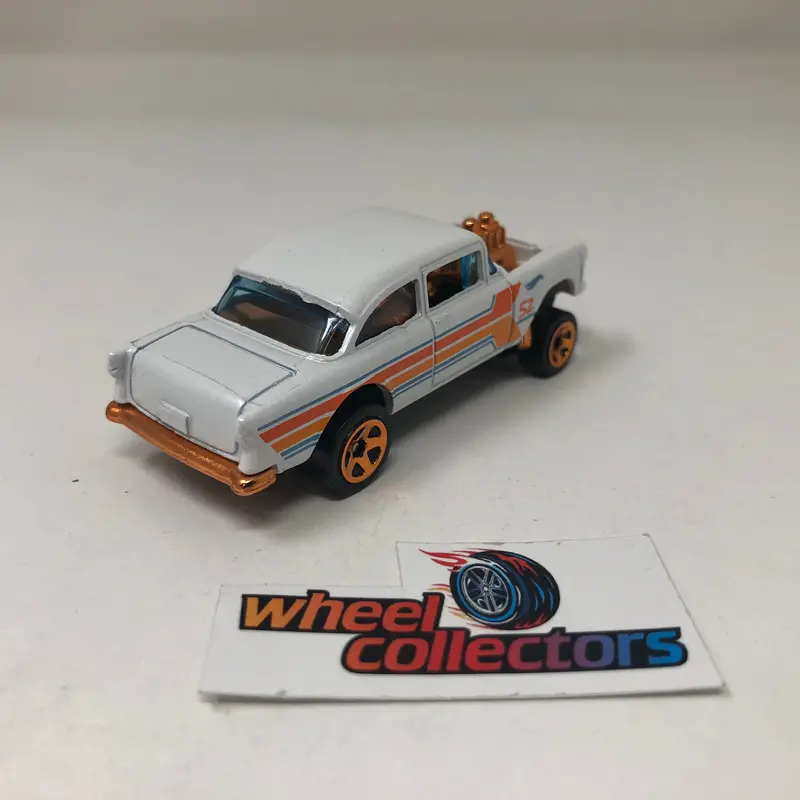 '55 Chevy Bel Air Gasser * White * Hot Wheels Loose 1:64 Scale 2