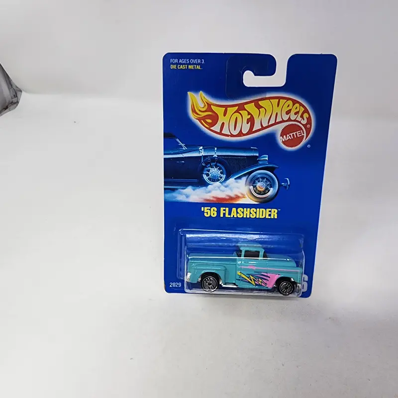 '56 Flashsider #136 * Aqua * Hot Wheels Blue Card 1