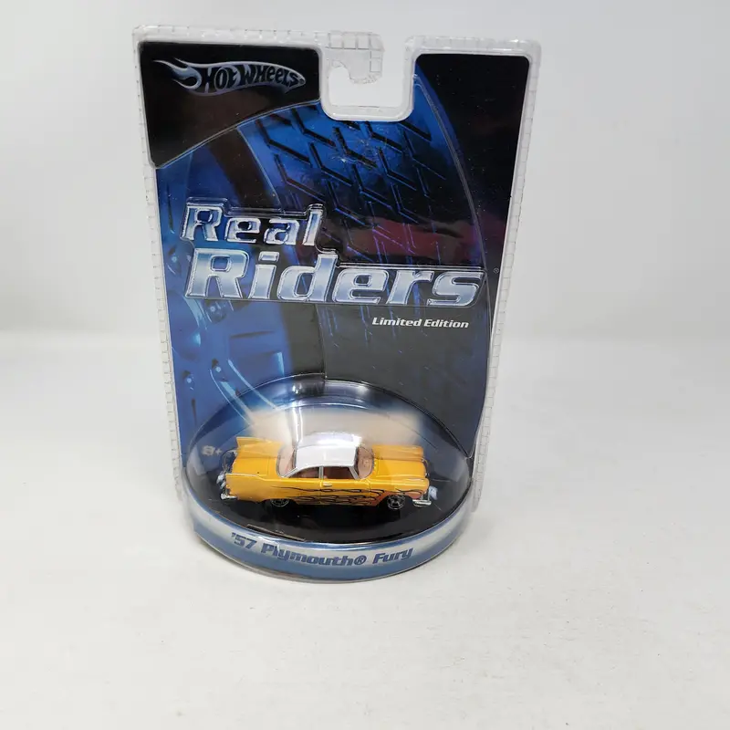 '57 Plymouth Fury * Yellow * Hot Wheels Real Riders Series 1