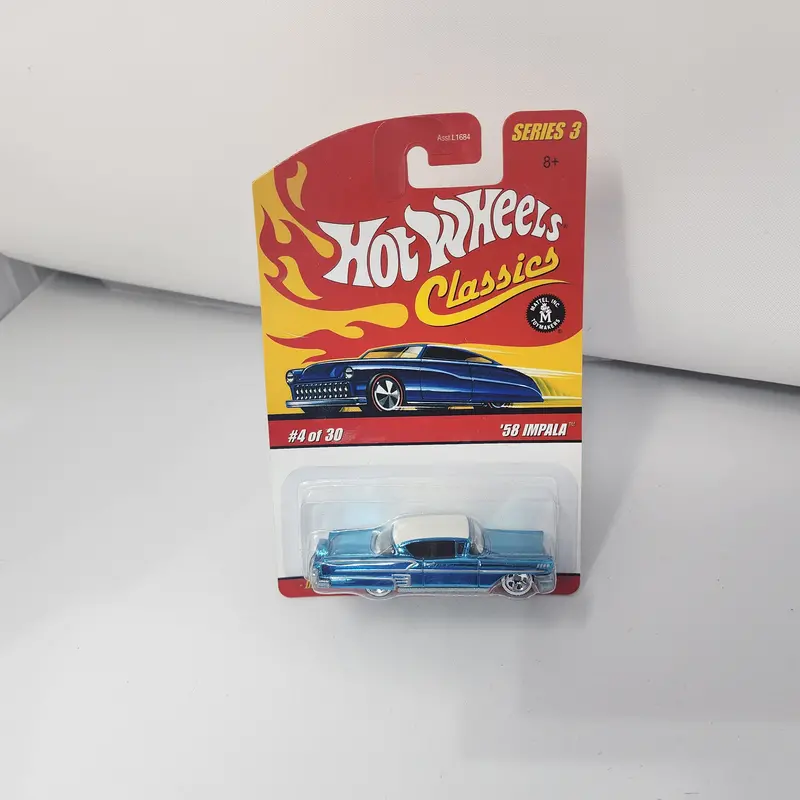 '58 Impala #4 * Ice Blue * Hot Wheels Classics 1