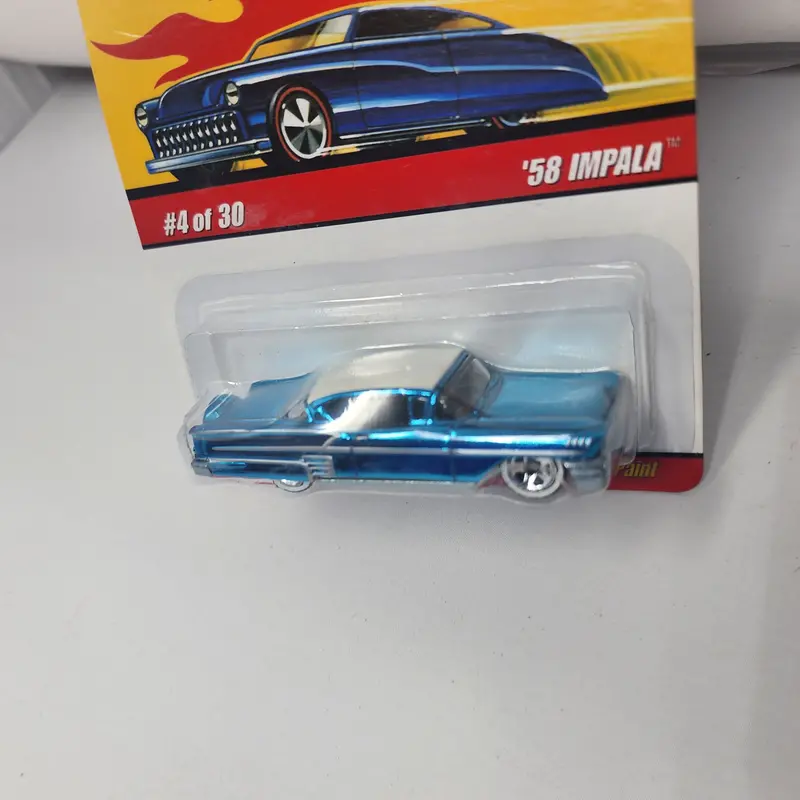 '58 Impala #4 * Ice Blue * Hot Wheels Classics 2