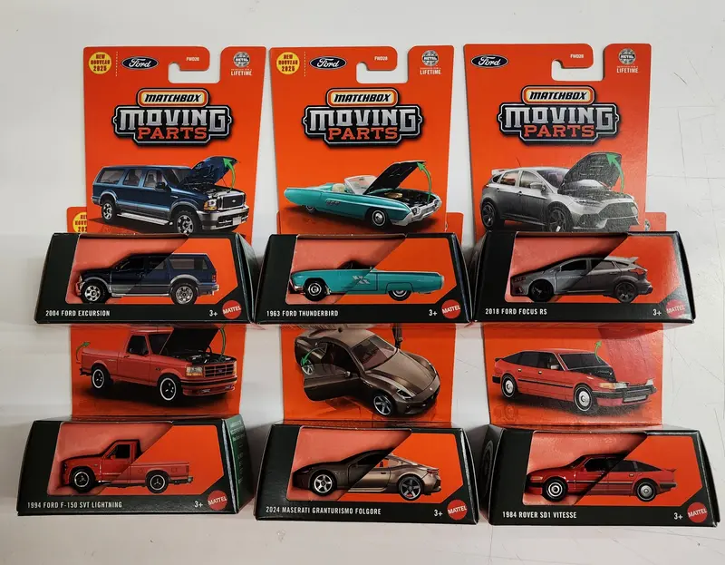 6 Car Set Case G * 2025 Matchbox Moving Parts Case G W/ Svt 1