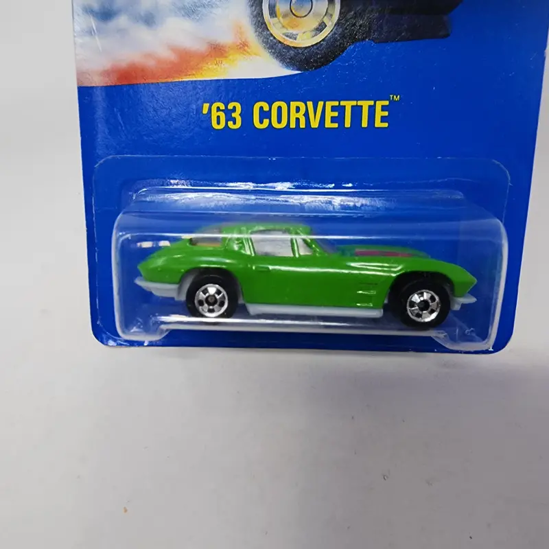 '63 Corvette * Green * Hot Wheels Blue Card Speed Points Card 2
