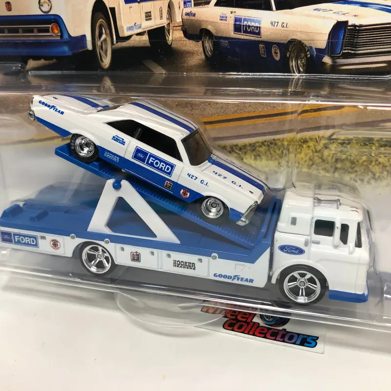'65 Ford Galaxie & Ford C-800 * 2022 Hot Wheels Team Transport Car Culture Case P 2