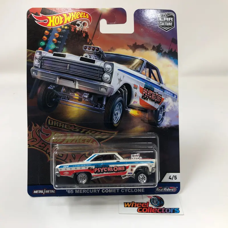 '65 Mercury Comet Cyclone * White * Hot Wheels Drag Strip Demons Car Culture 1