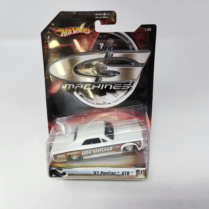 '67 Pontiac Gto * White * Hot Wheels G Machines * 1:50 Scale 1